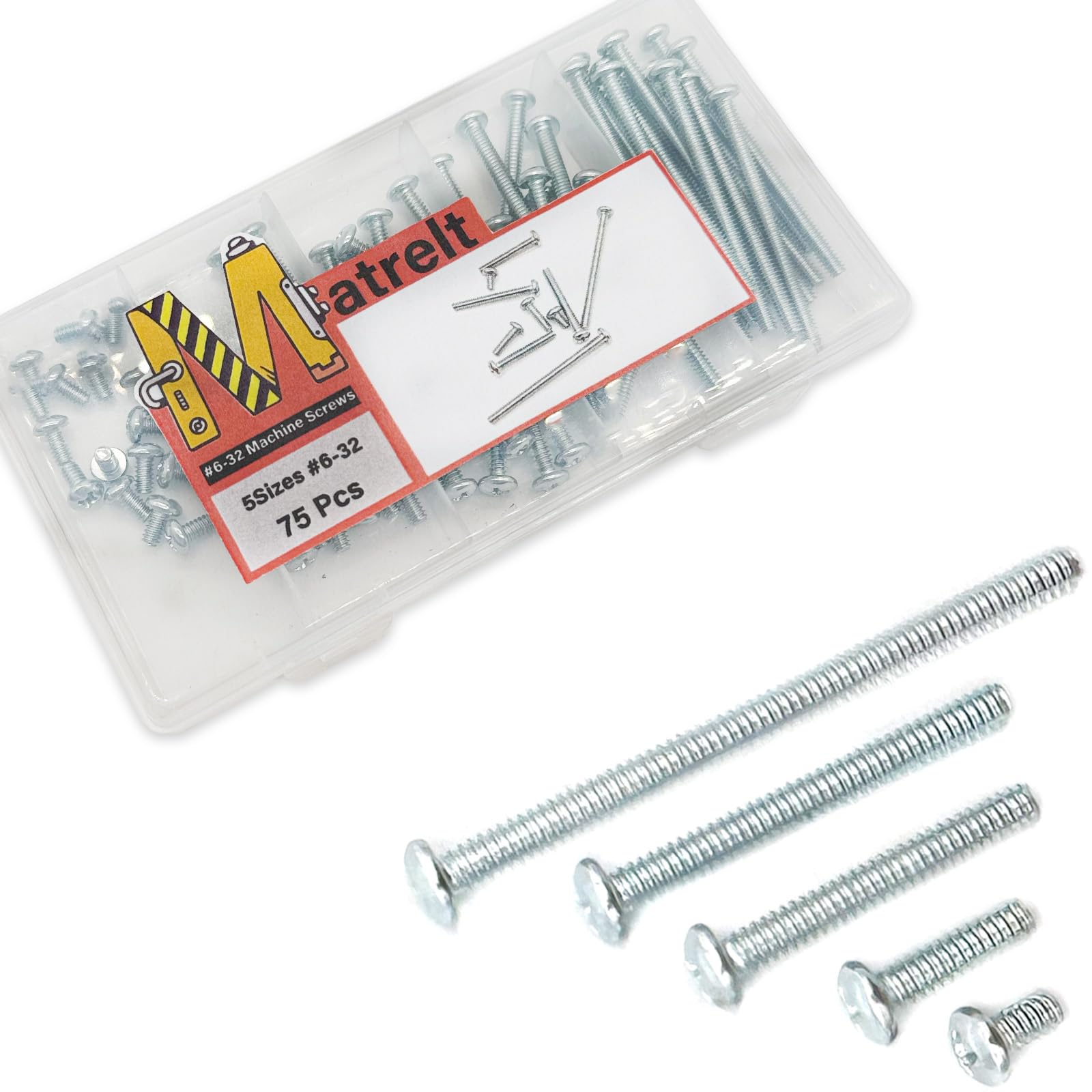120 Machine Screws - #6-32 Assortment Kit -16 120 Machine Screws - #6-32 Assortment Kit -16