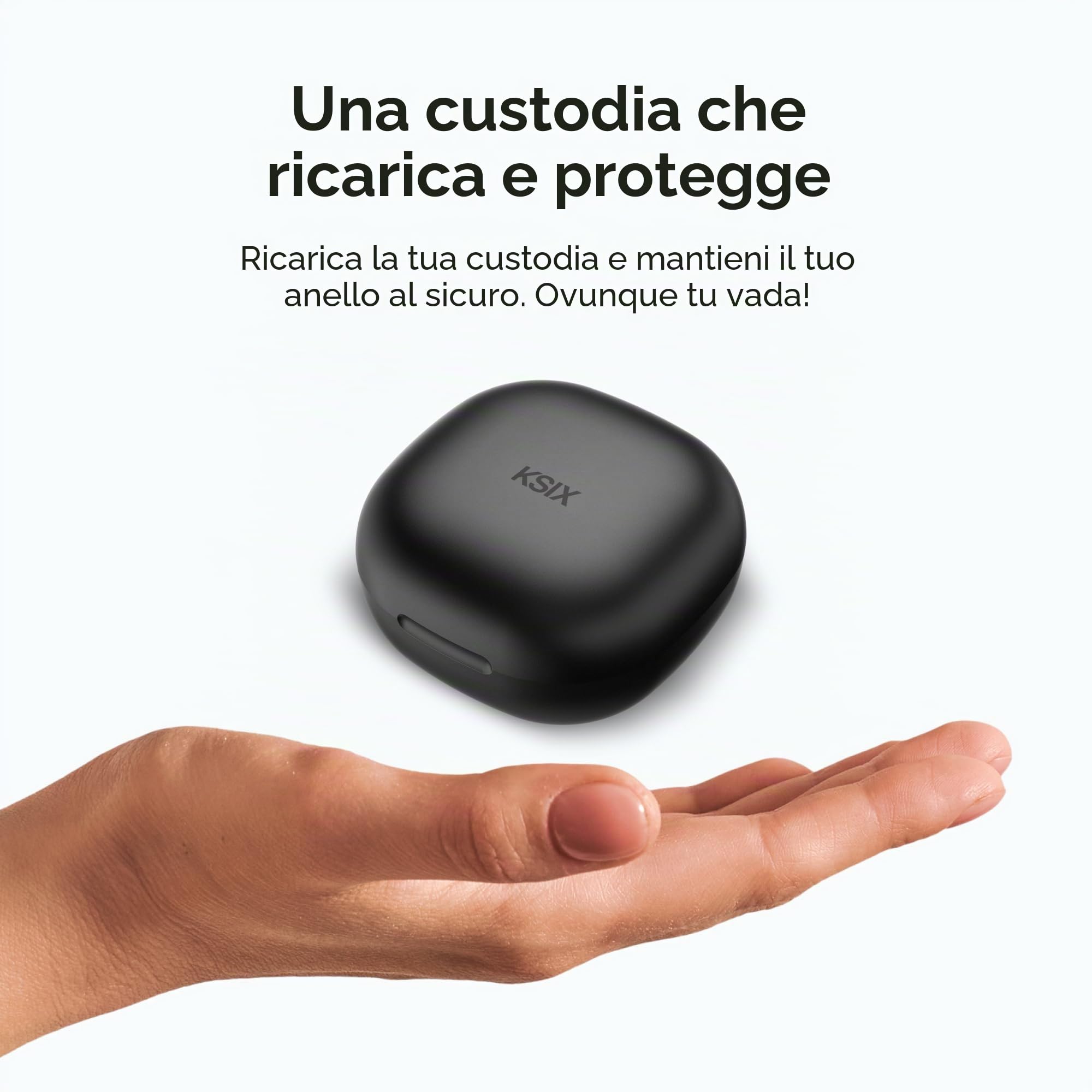 KSIX - Anello intelligente per uomo e donna con monitoraggio delle attività, passi e calorie, smart ring che misura ossigeno nel sangue, cardiofrequenzimetro, controllo del sonno, impermeabile per 3