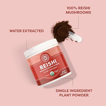Vimergy Reishi Powder Superfood Cellular Support* Benefits Immune Health* USDA Certified Organic, Vegan, Paleo-Friendly, Gluten-Free 33 Servings