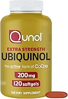 Vista 11 de Qunol Ubiquinol CoQ10 cápsulas blandas de 200 mg, potente antioxidante para la salud cardíaca y vascular, esencial para la producción de energía