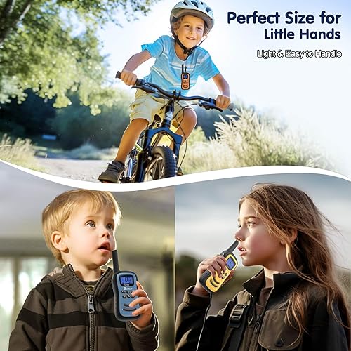 Miniatura 6 de Walkie Talkies para niños, paquete de 2 unidades, juguete recargable para niños de 3 a 12 años, walkie talkie de largo alcance con 22 canales y