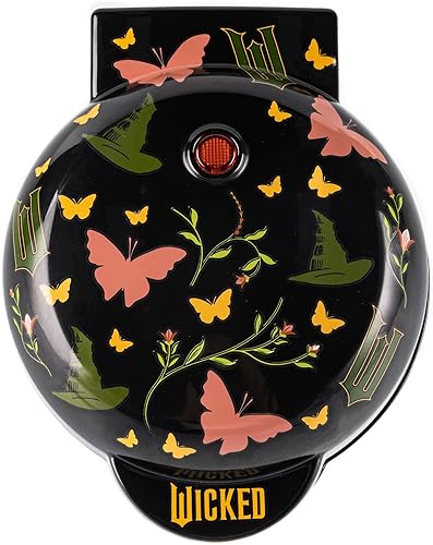 Uncanny Brands Wicked Mini waflera - Waffles de bruja malvada - Fácil de usar y limpiar