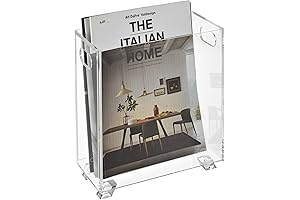 Waterdale Acrylic Magazine Holder - Clear Acrylic Shatterproof Space Saver