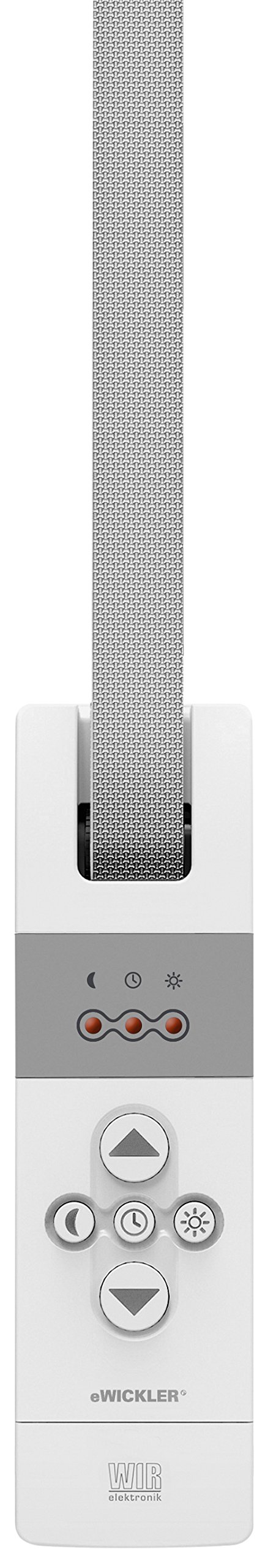 WIR elektronik, eWickler Standard Funk, eW830-f, Elektrischer Gurtwickler, Rauchwarnmelderauswertung, für 23mm Gurtband, Unterputz, Zugkraft bis 50kg, feste Fahrtzeiten einstellbar, inkl. Netzstecker