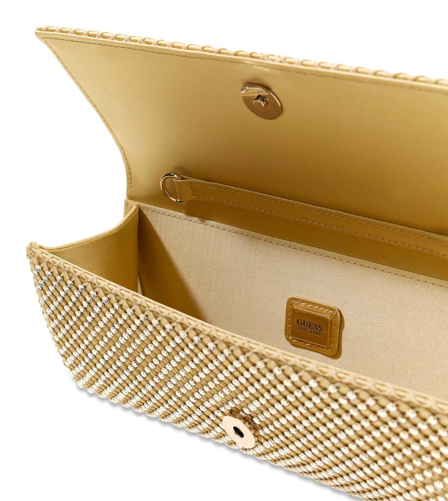 GUESS Tasmin Mini Top Handle Clutch Gold torba na ramię torba wieczorowa