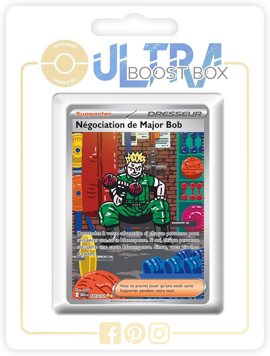 N gociation de Major Bob Lt. Surge's Bargain 185/132 Alternative Shiny Pok mon Gallery Trainer - my-booster X M ga- volution 1 - Box of 10 Pokemon French Cards