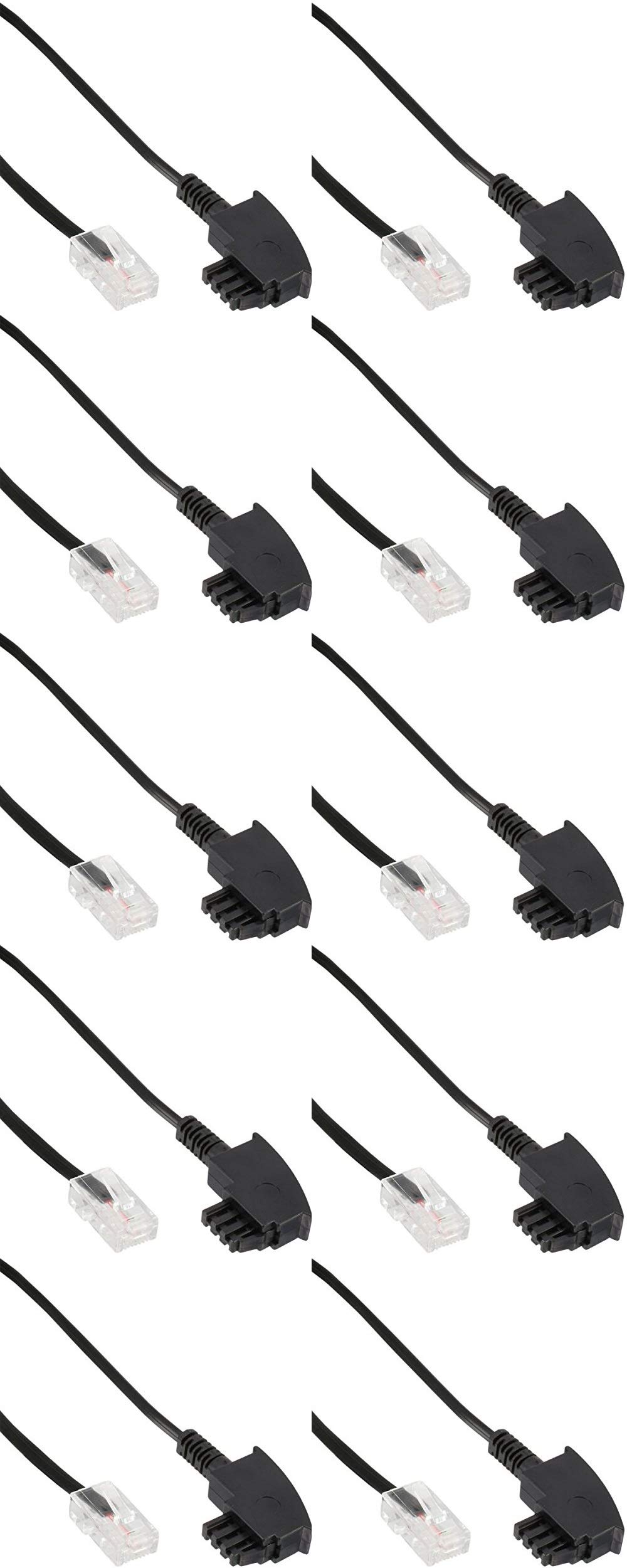 10er Set WireThinX TAE-F Kabel für DSL-Router, TAE-F Stecker an RJ45 8P2C, 20,0 m