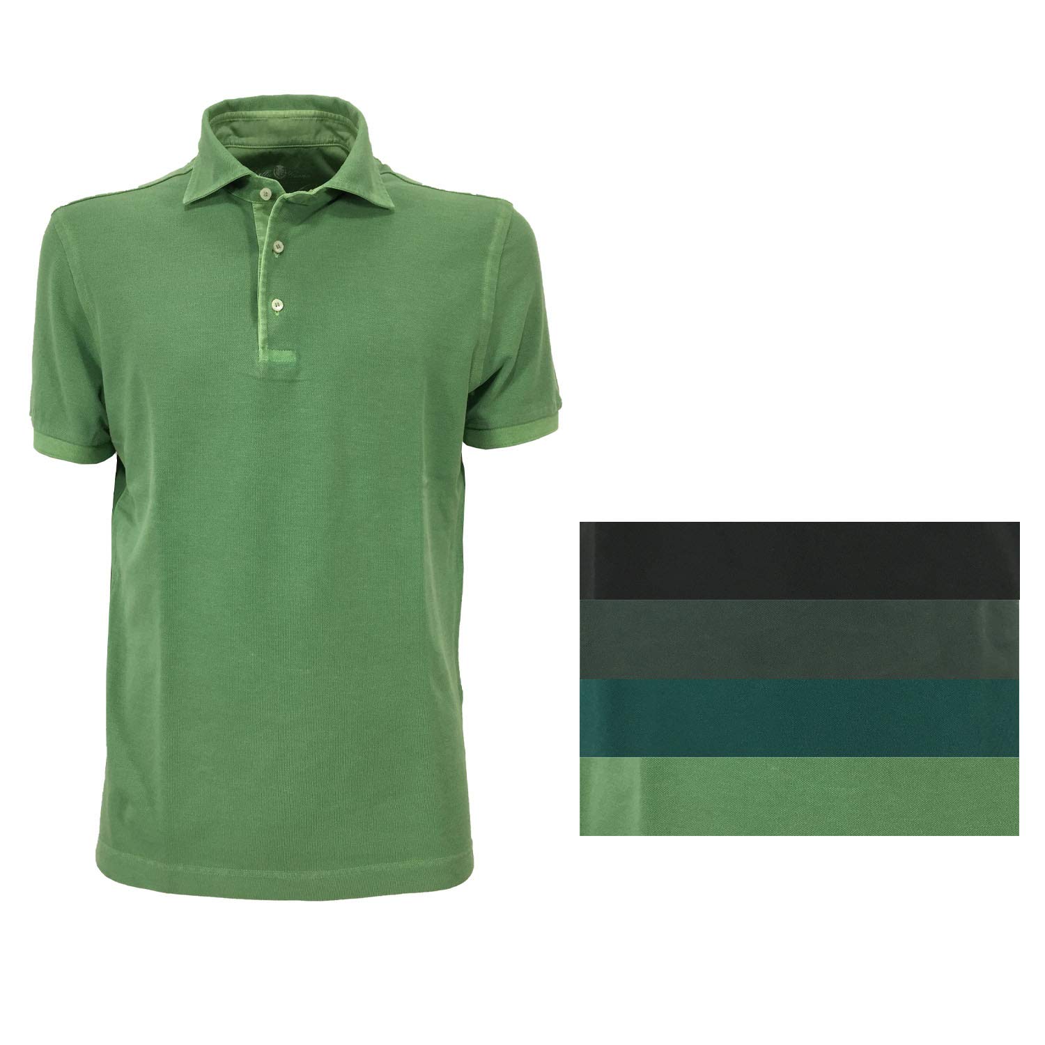 Polo Uomo Mezza Manica Piquet Alloro 41/201A 100% Cotone Made in Italy