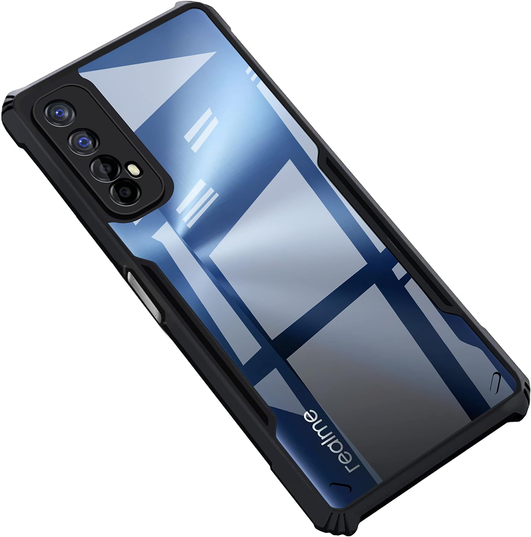 Amazon Brand - Solimo Back Case Cover for Realme 7 / Narzo 30 4G / Narzo 20 Pro | Clear Case for Realme 7 / Narzo 30 4G / Narzo 20 Pro with Camera Protection | (TPU + PC | Matte Black)