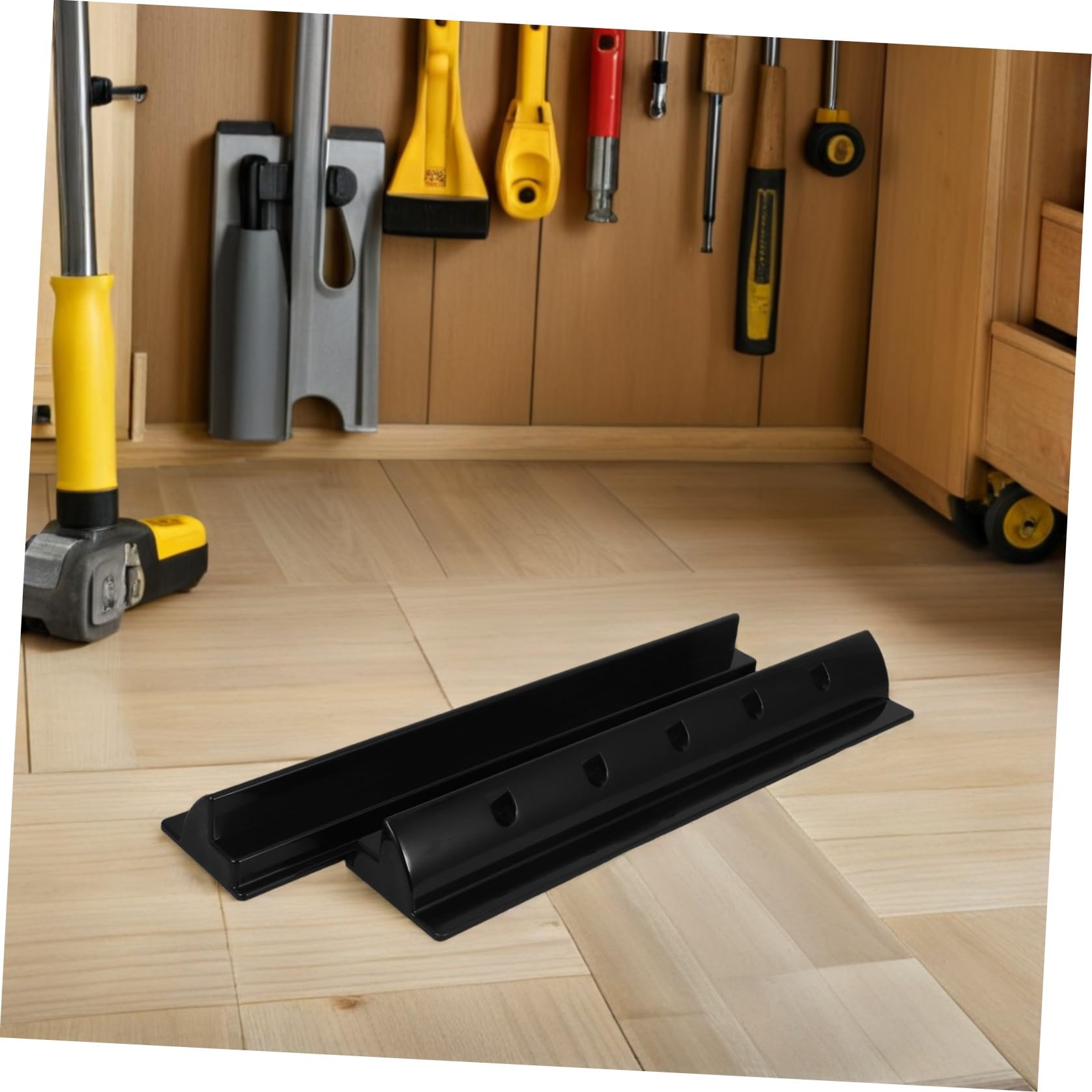 INOOMP Kit Fissaggio Pannelli Fotovoltaici 2 Pezzi Staffe Supporto Abs Nero per Tetto Camper Resistenza UV e Facile Installazione