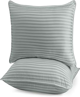 Utopia Bedding Bed Pillows for Sleeping European Size (Light Grey), Set of 2, Cooling Hotel Quality, for Back, Stomach or Side Sleepers