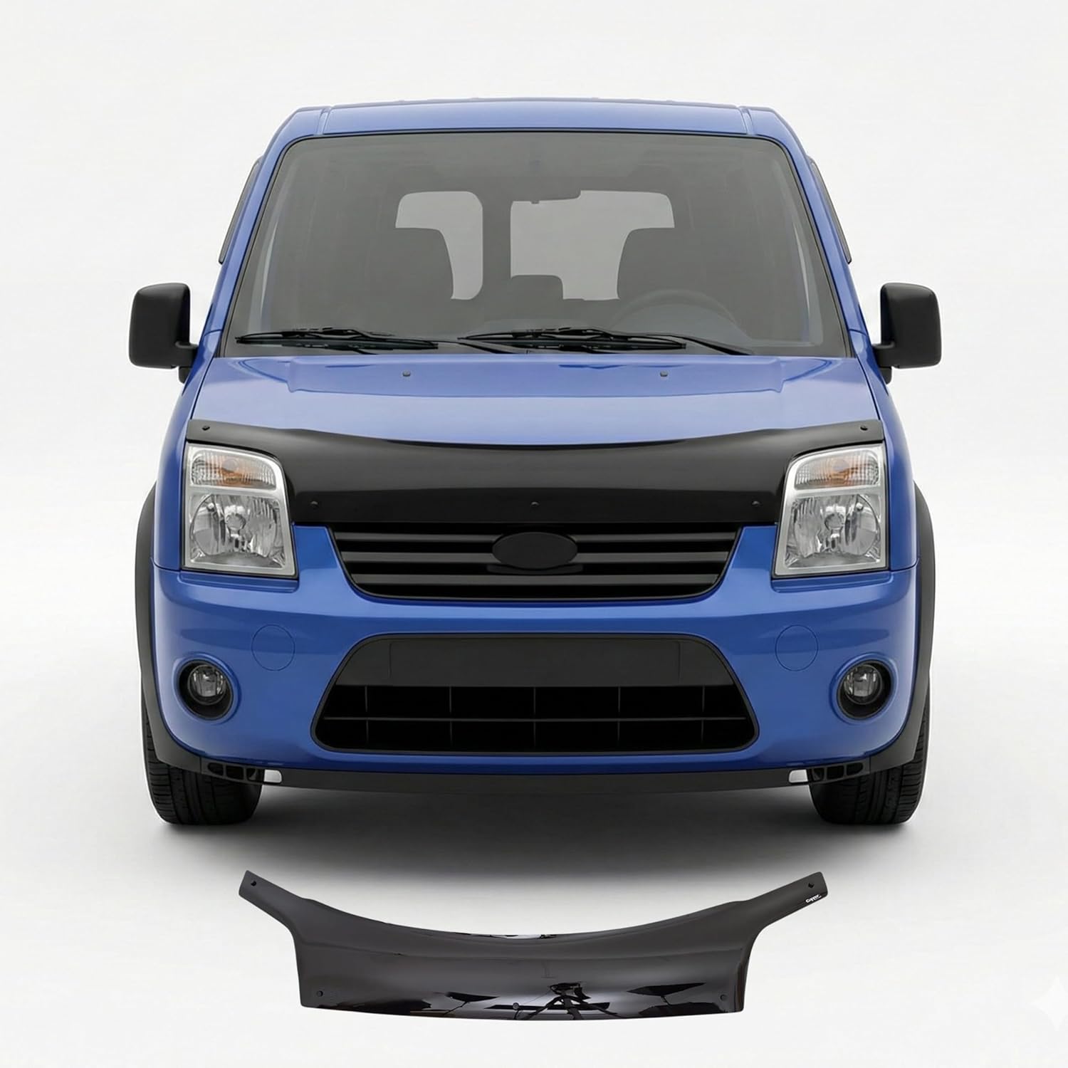 Hood Deflector Guard fits Ford Connect 2008-2014, Bugflector Bug & Bonnet Shields, Black ABS Hood Protector, Protects from Particles & Bug, All Weather Durable Car Exterior Accessories