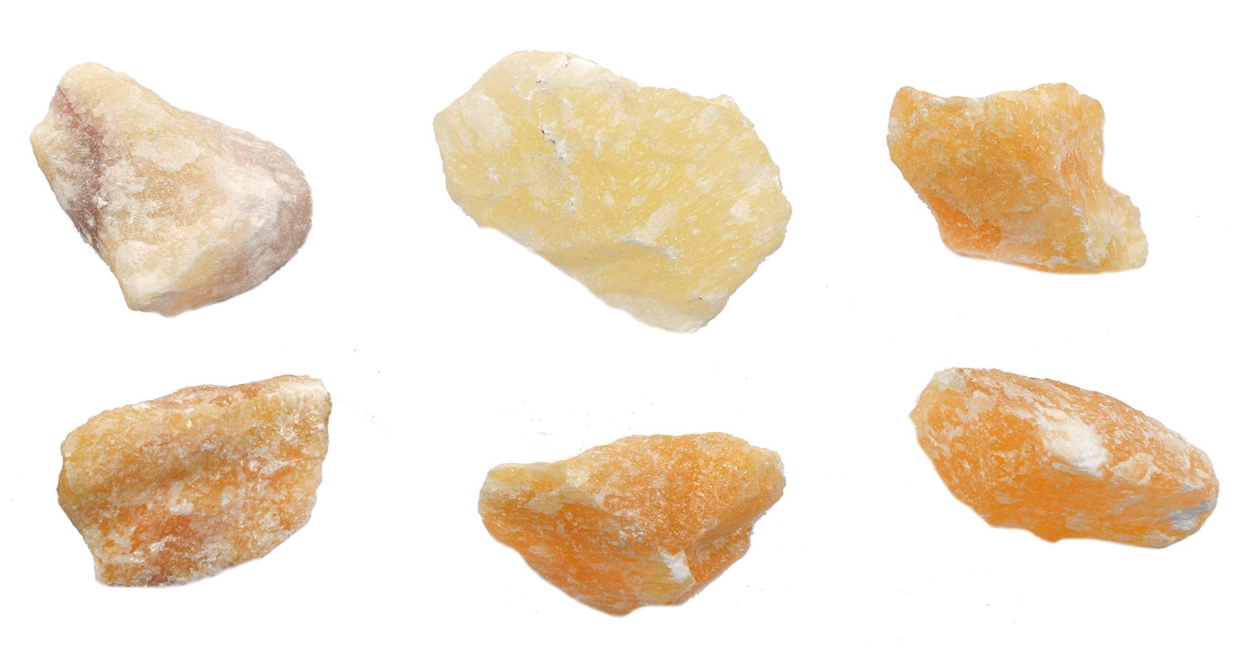 EISCO 6PK Raw Calcite, Mineral Specimens - Approx. 1