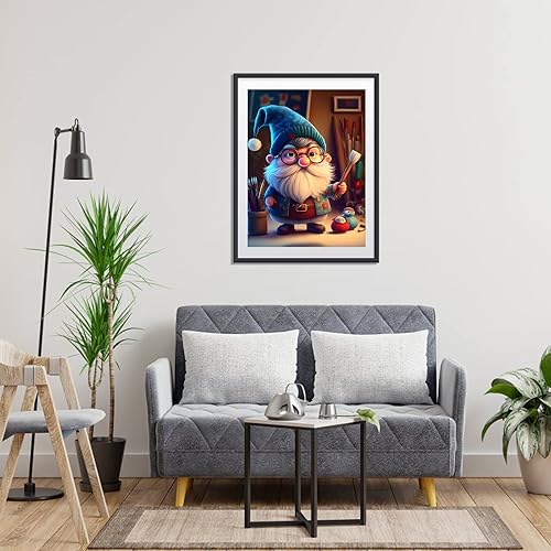 Miniatura 2 de Kits de pintura de diamantes de gnomos para adultos, kits de arte de diamantes de taladro completo para principiantes, manualidades de pintura de