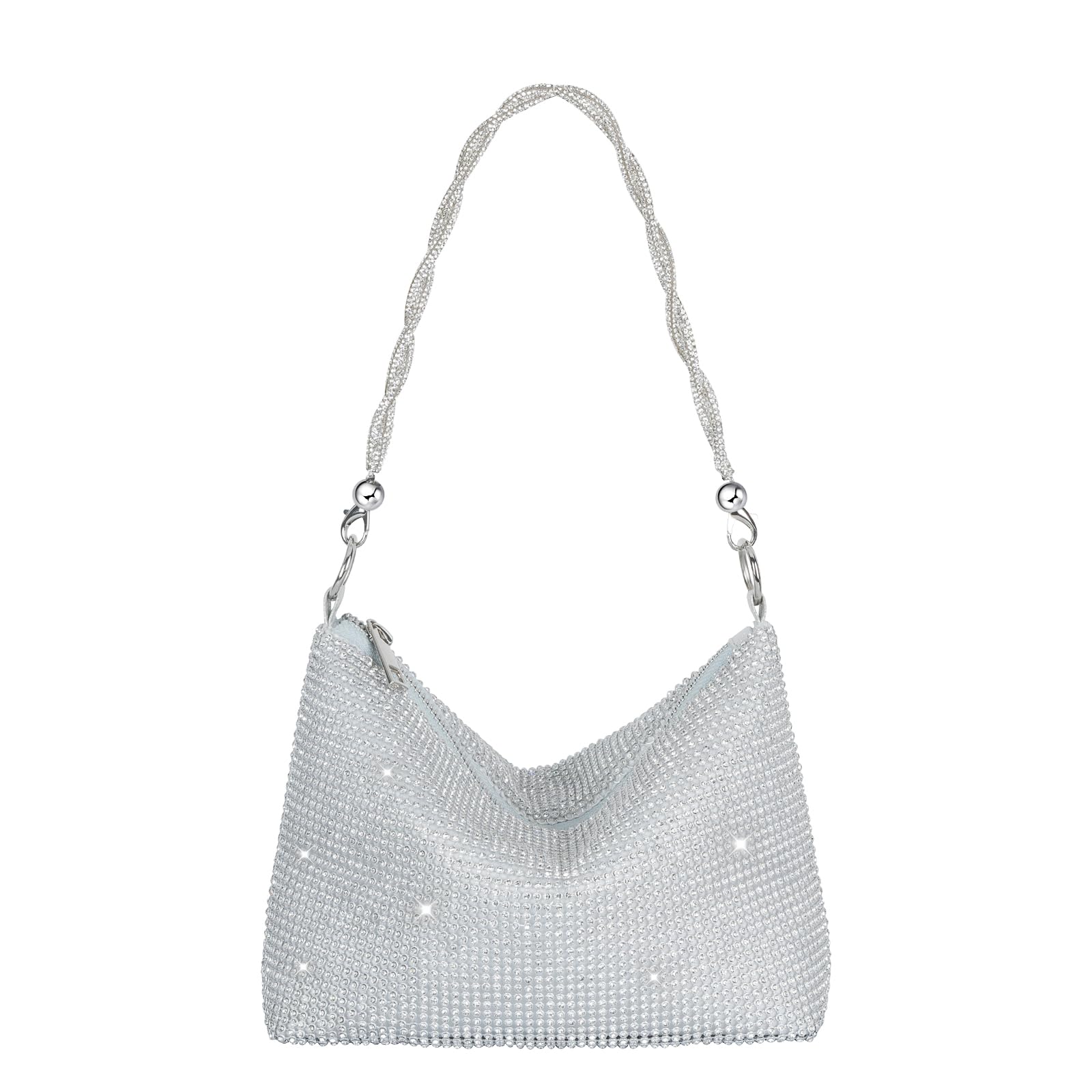 Gripit Diamond Evening Bags for Women Night Out Formal Rhinestone Clutch Purse for Wedding Party Proms