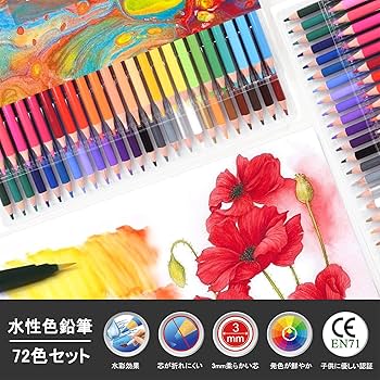 色鉛筆色彩画　12.8×18.2サイズ フレーム付き Amazon.com: 三菱鉛筆・「色鉛筆 No.888 ＜36色セット＞」