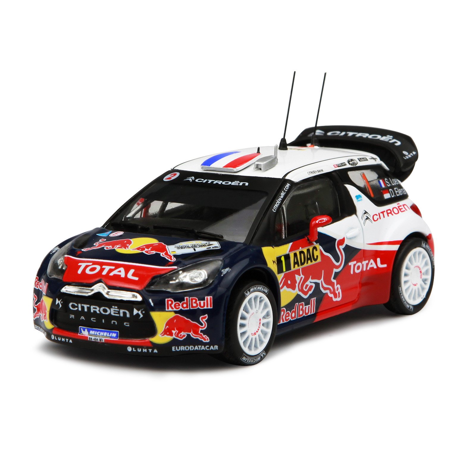 Miniature DS3 WRC Loeb 1/43 – Version Nuit Monte Carlo 2013, Neuve