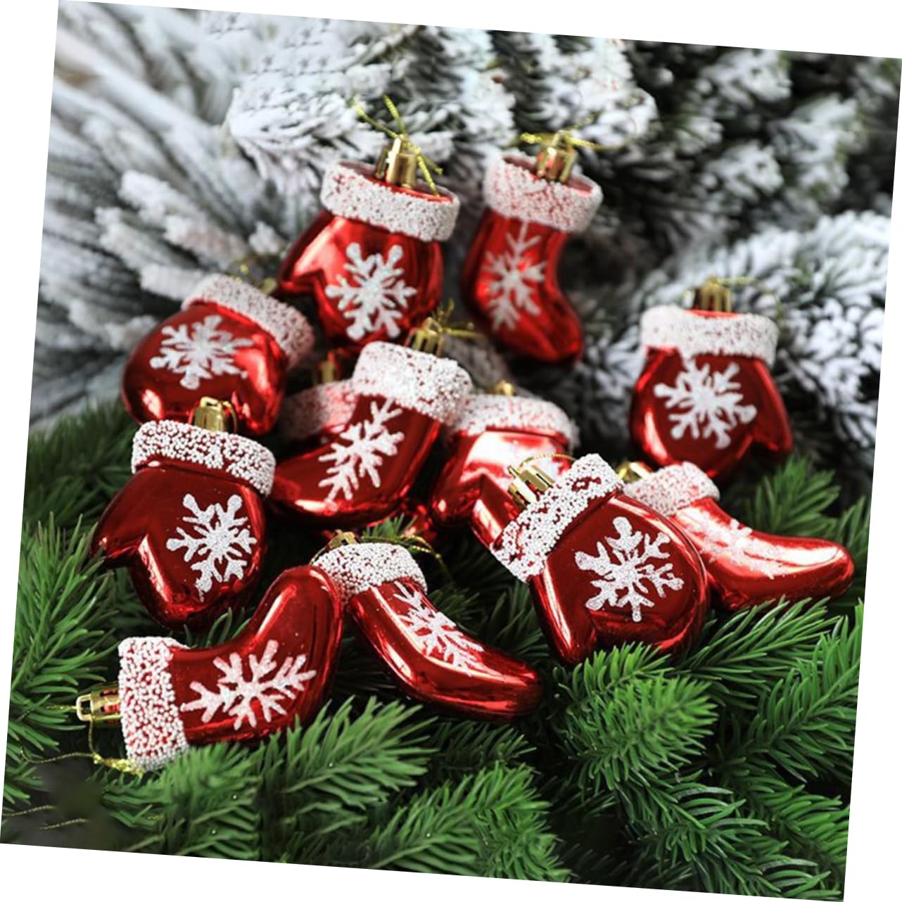 PRETYZOOM 4 Set Di Decorazioni Infrangibili Per Lalbero Di Natale Pendenti Per Lalbero Di Natale Decorazioni in Plastica Per o Di Confezione Da 6 Pezzi*4
