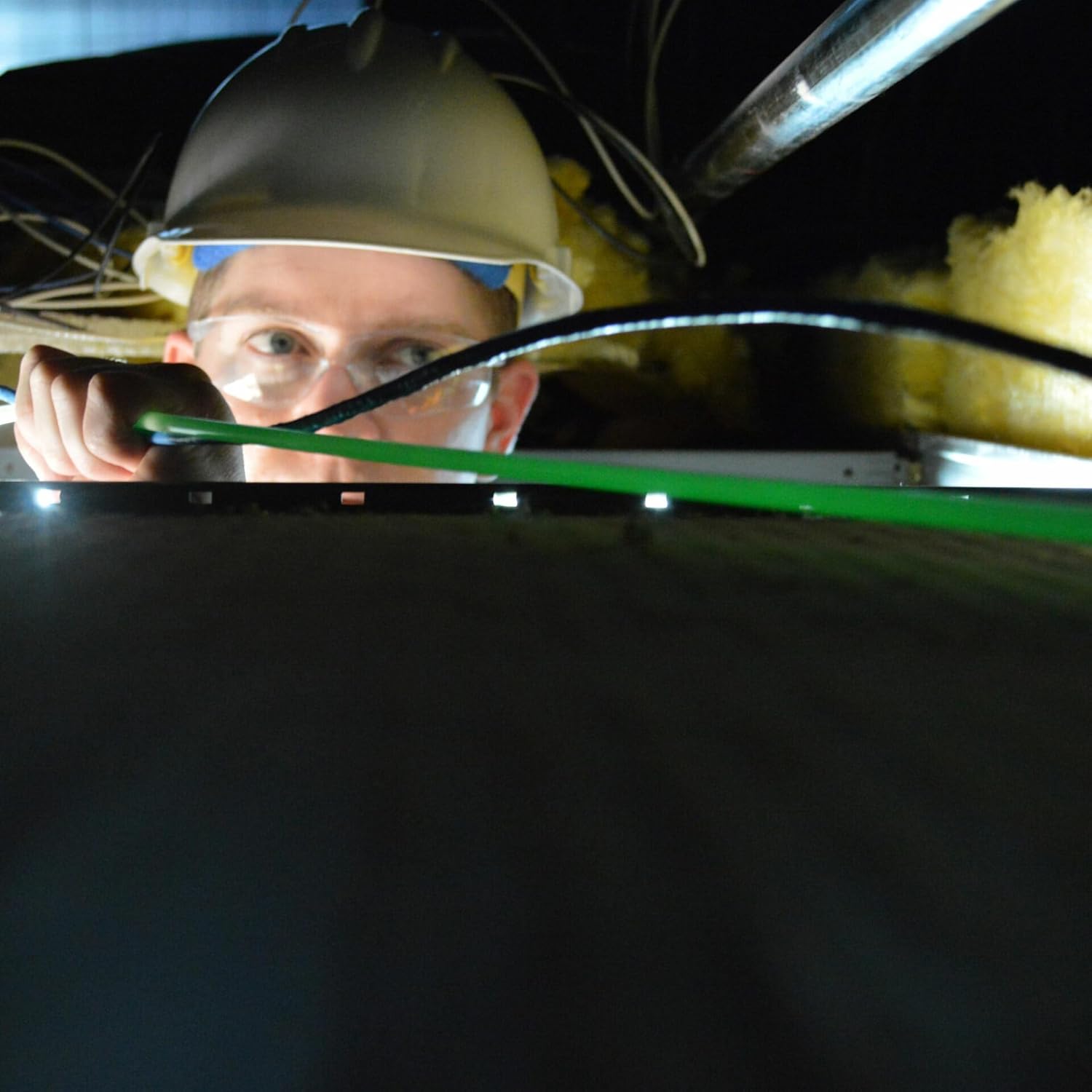 Jameson 18 ft Glow Fish Rod Kit - Non-Conductive Fiberglass Glow Rods for Running Wire in Ceilings, Attics, Floors, and Crawl Spaces - Includes Bullet Nose, Hook, and Plastic Tube
