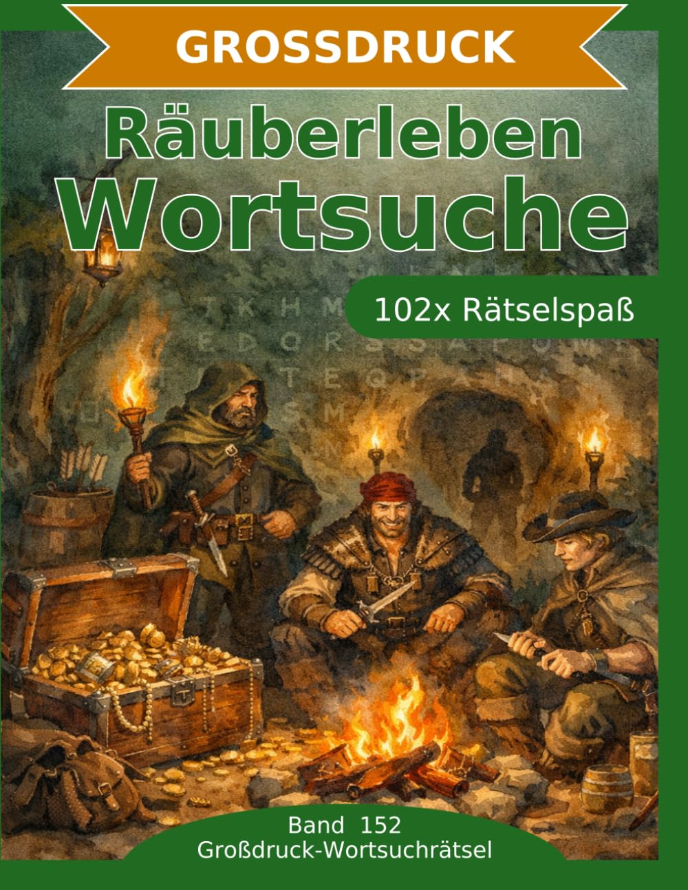 Räuberleben — Wortsuche in Großdruck: 102 Wortsuchrätsel mit extra großer Schrift | Geschenkidee für Oma & Opa