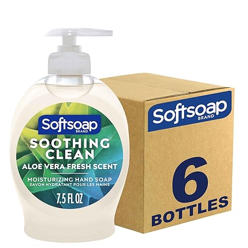 Softsoap Soothing Clean Aloe Vera - Jabón de manos hidratante líquido de 75 onzas líquidas paquete de 6