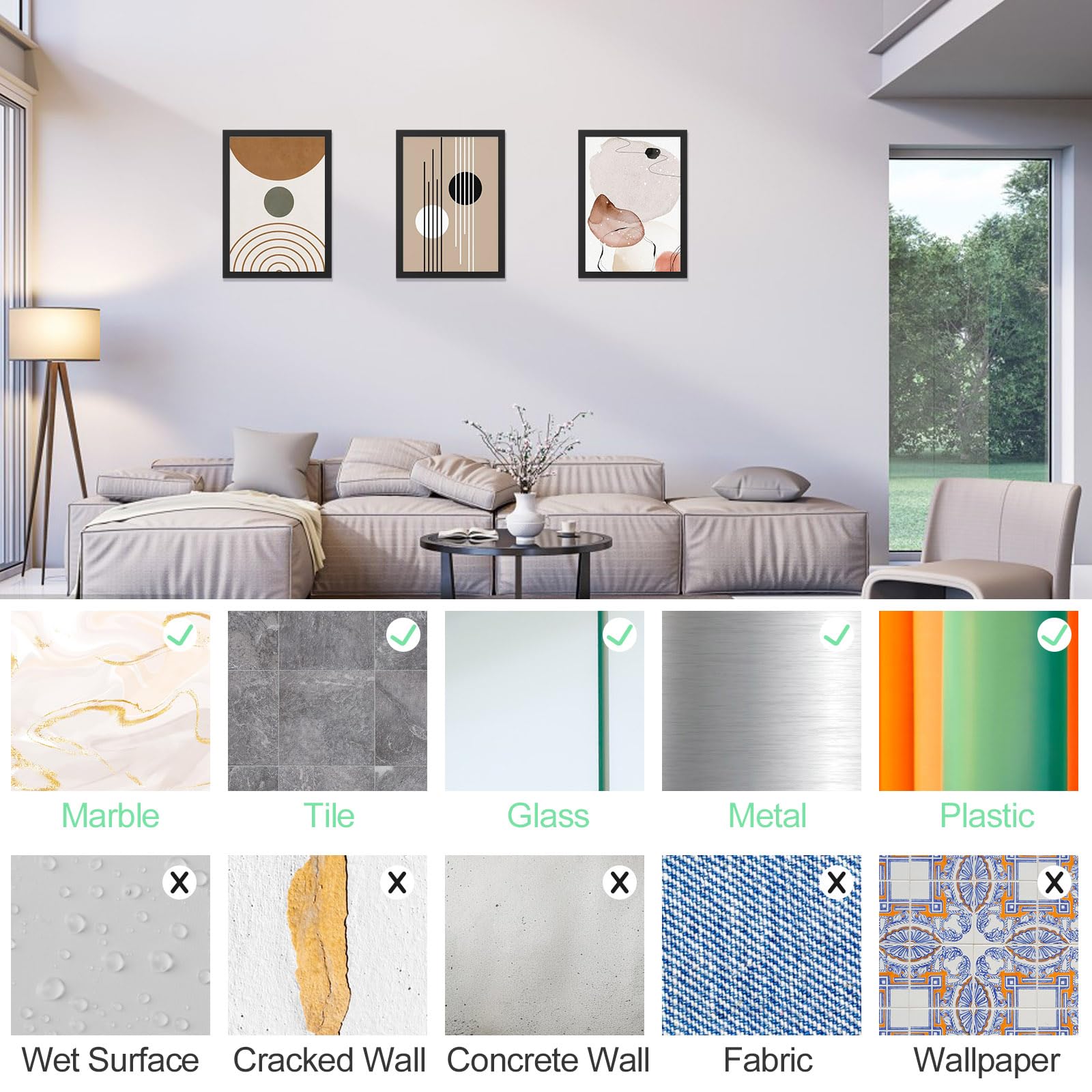 EMNIMQ 6 stuks magnetische lijsten, A3, info-lijst, zelfklevend met magneetsluiting, Diamond Painting frame, zelfklevende magneetlijst, A3, opklapbare magnetische lijst, fotolijst voor wanddecoratie
