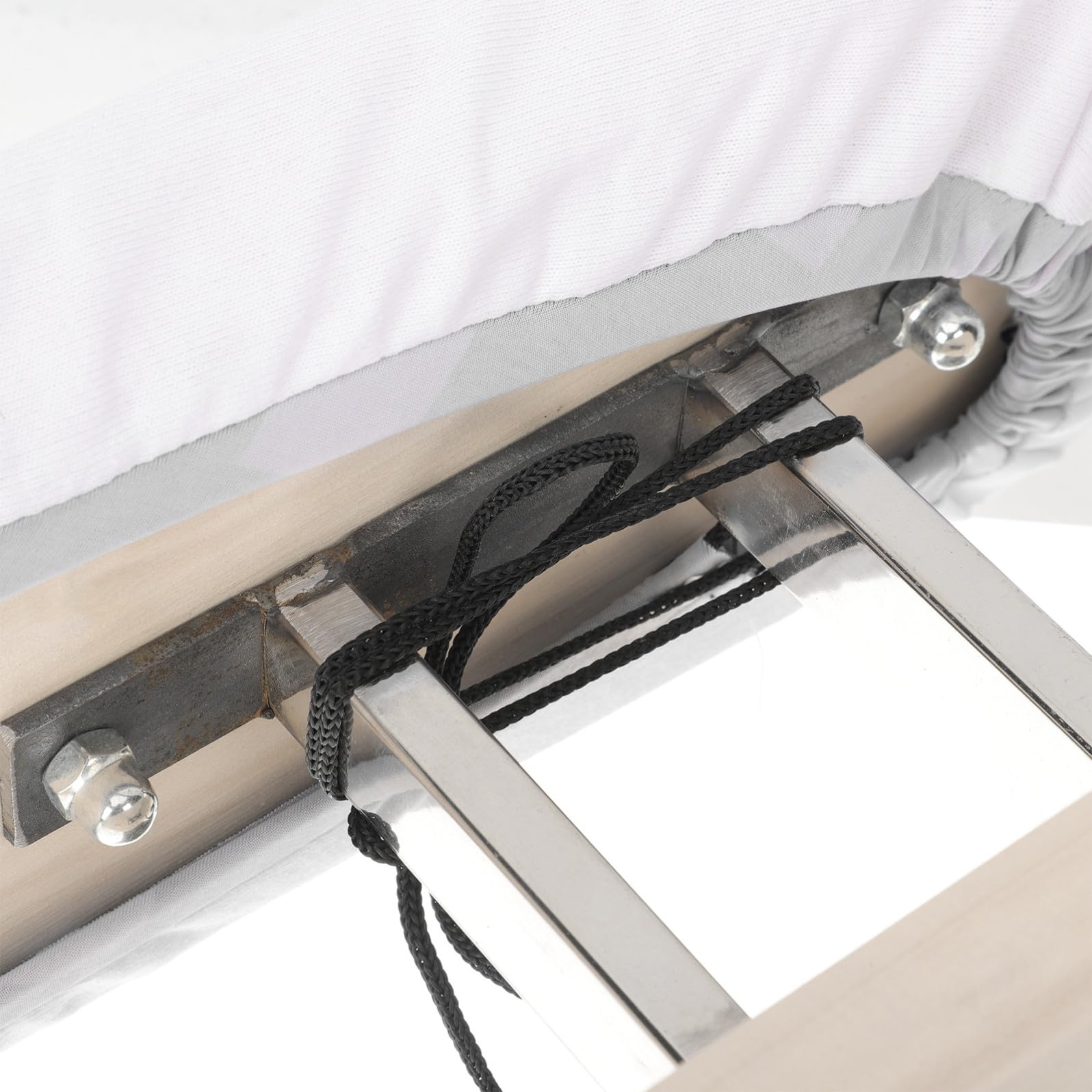 Tavola da Stiro Portatile in Legno Copertura Bianca, Comoda per Stirare Camicie e Abiti, per Uso e Cucito
