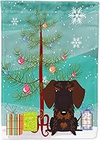 Vista 1267 de Caroline's Treasures BB4243GF Bandera de jardín con texto en inglés «Merry Christmas» con texto en inglés «Merry Christmas», bandera decorativa