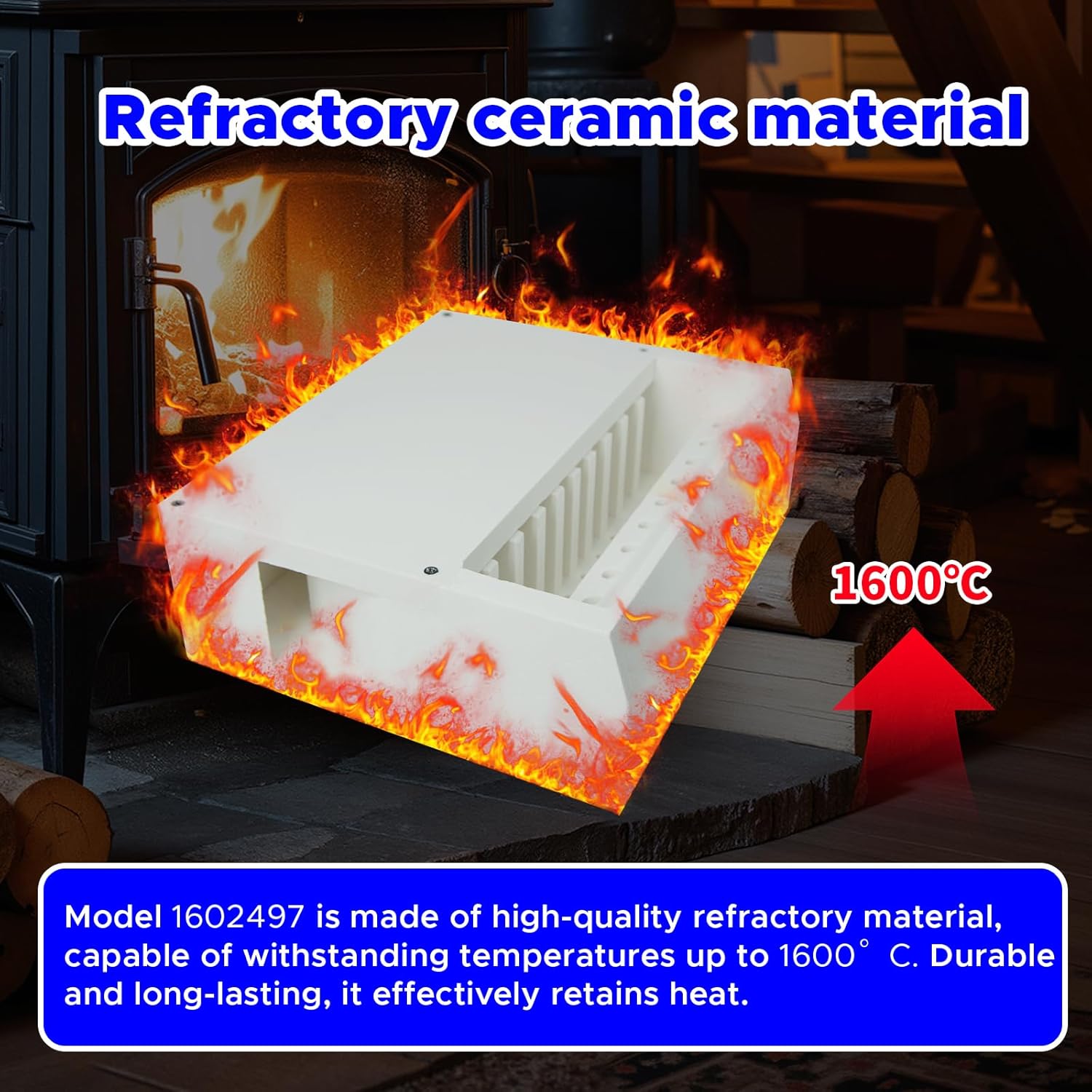 Son of thesea 1602497 Refractory Assembly for Vermont Castings Resolute Acclaim 0041 & 2490 - High-Temperature Resistant up to 1600°C, Precision-Engineered Replacement Part