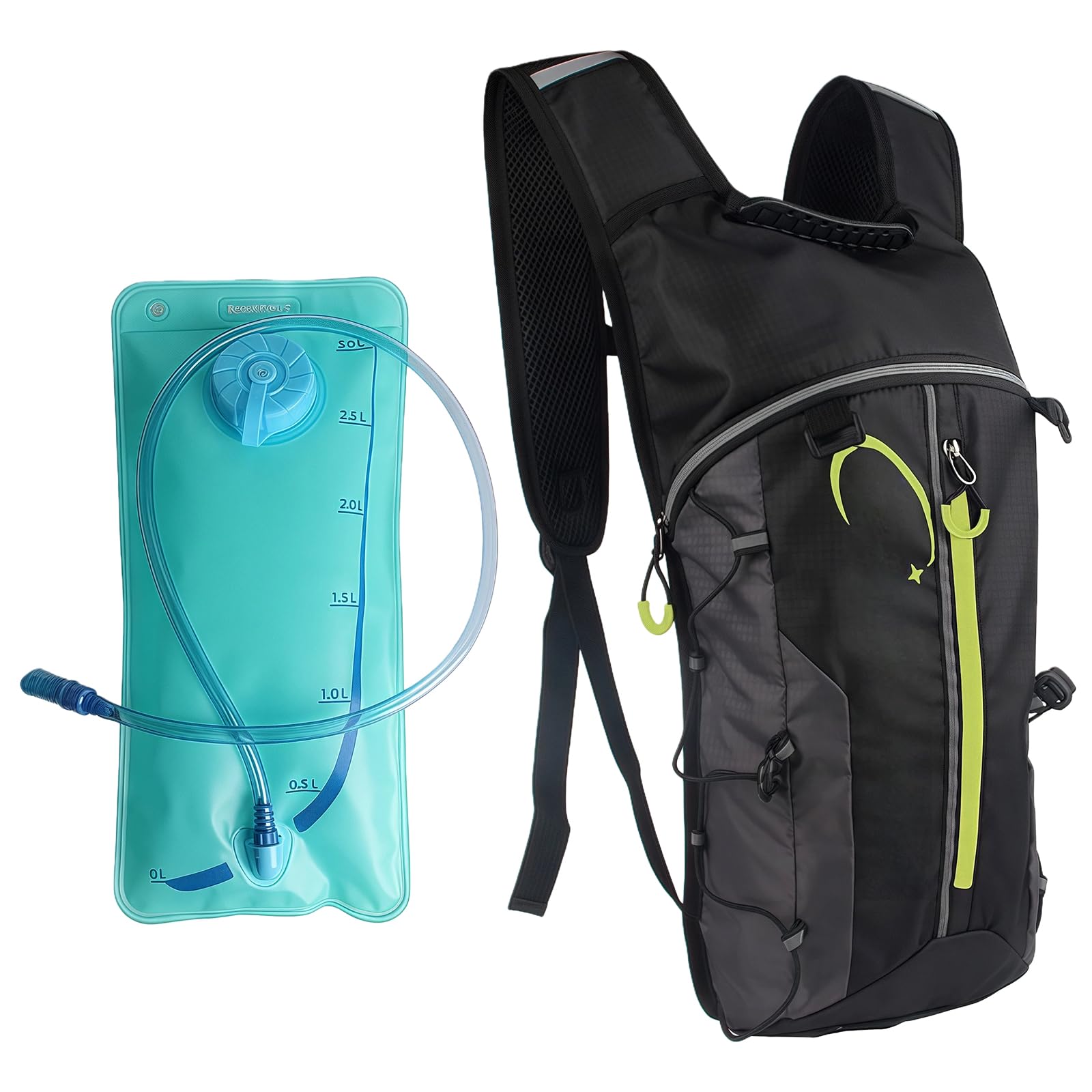 Esoes Running Vest for Women and Men with Water Bladder Lightweight 5L Hydration Pack Bladder for Trail Running Marathon Cycling Phone Holder Backpack (Black)