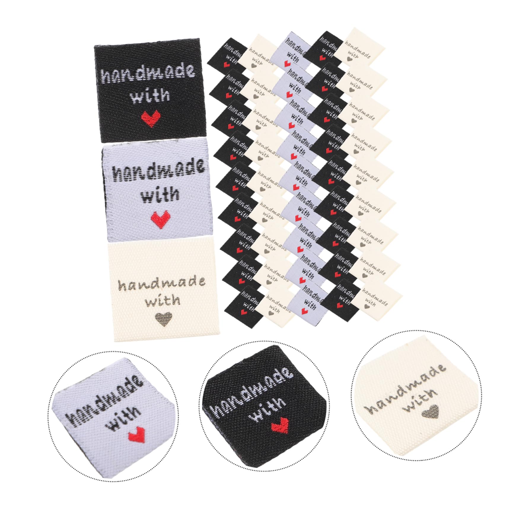 Gadpiparty 5 Set Etichette Per Abbigliamento Fatte Mano Etichette Collare Per Accessori Per Cucito Per Diy Gialle 150 Pezzi * 5