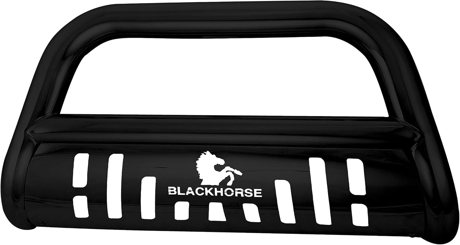 Black Horse Bull Bar Skid Plate Black Compatible with 97-02 Ford Expedition|97-04 Ford F-150|99-04 Ford F-150|99-07 Ford F-250 Super Duty/F-250 Super Duty|98-02 Lincoln Navigator-CBBS-FOC2105SP