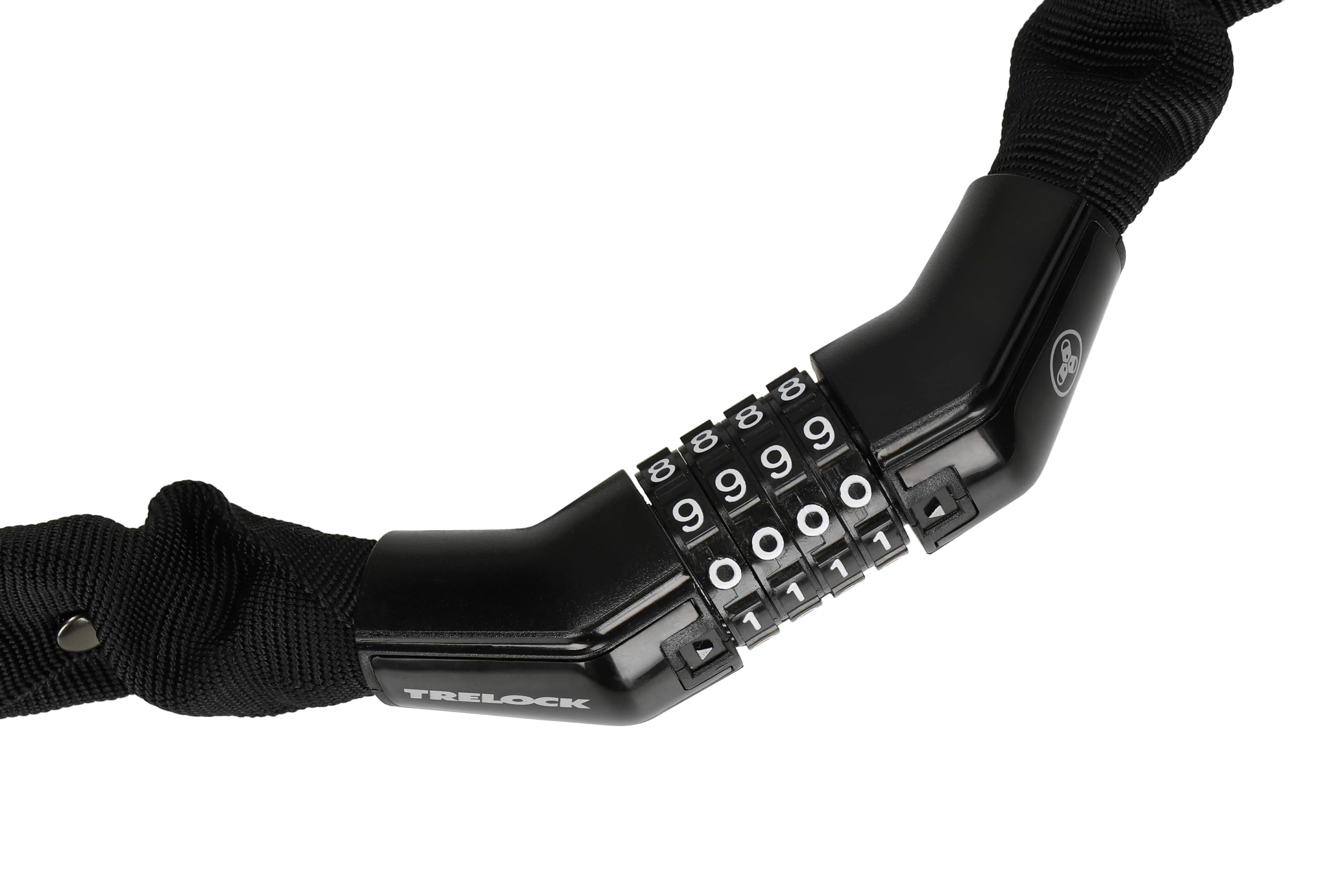TRELOCK BC 360 Code Kettenschloss – Länge 110 cm – Kettenglieder 6 mm – Sicherheitsstufe 8 – Frei einstellbarer Code