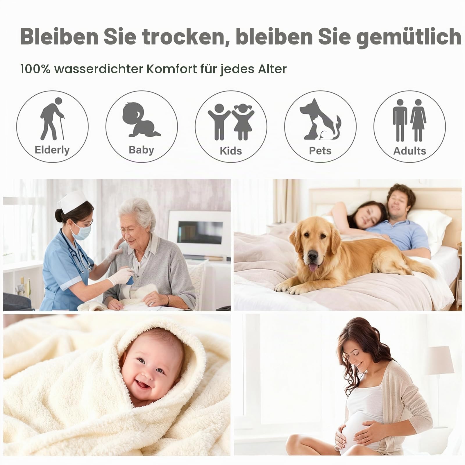 Wasserdichte Decke, Liebesdecke Für Paare, Verliebte, Erwachsene Und Kinder, Wiederverwendbare Unterlage, Outdoor Decke Reisedecke Für Bett Sofa Autositz