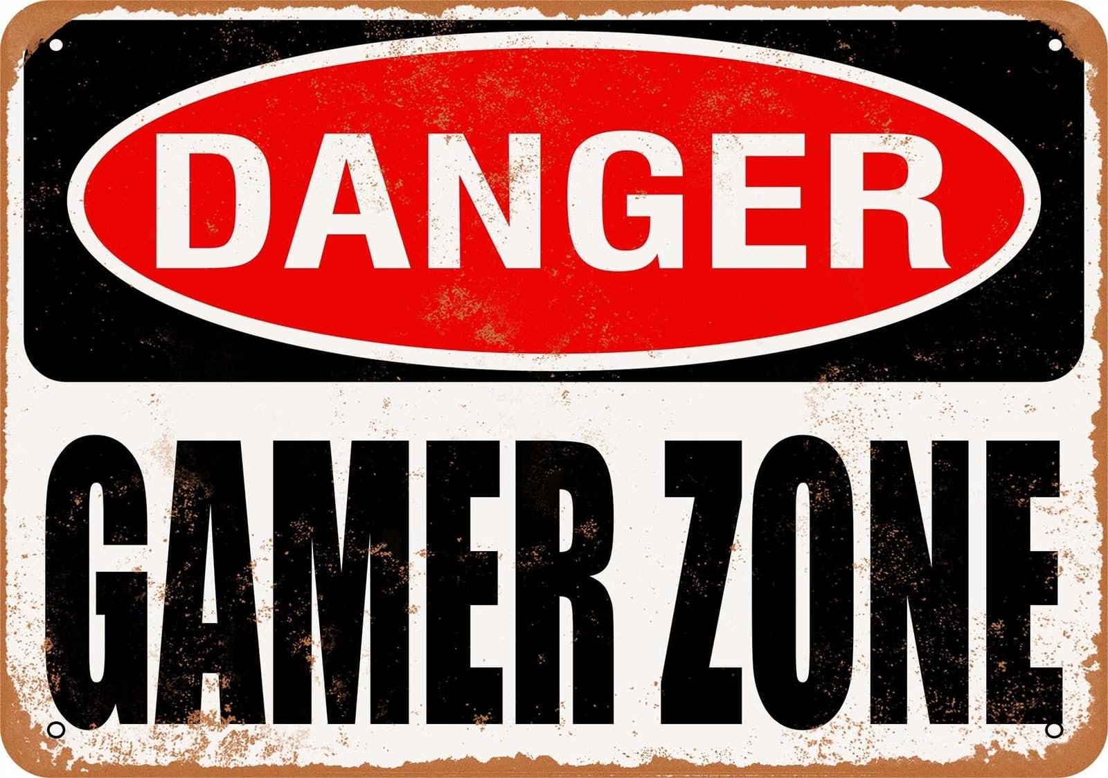 Miaomansenstore Metal Sign - Danger Gamer Zone - Vintage Look Home Decor