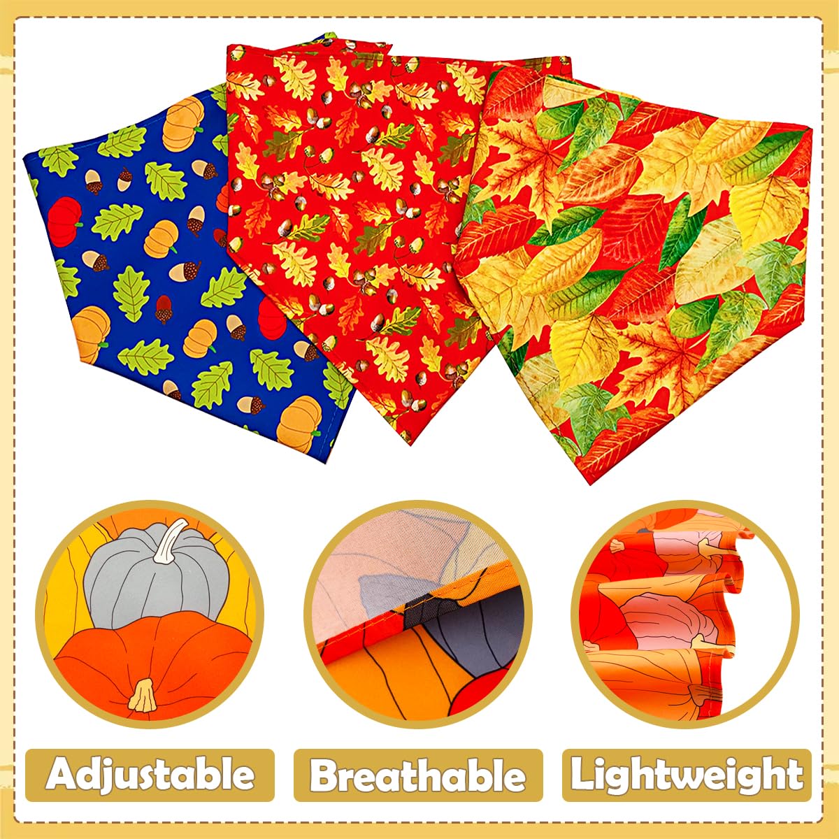 Lot de 100 bandanas pour chien - Motif feuilles - Motif forêt d'automne - Foulards triangulaires pour garçons et filles de petite et moyenne taille