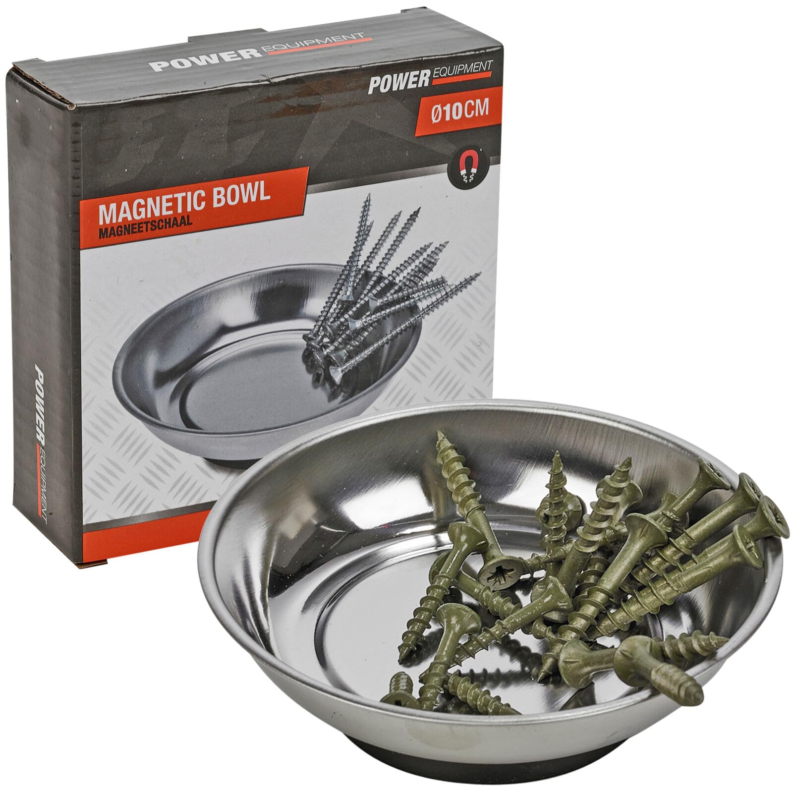 Urbnliving Silver Magnetic Bowl For Small Parts | 10Cm Stainless Steel Organizer For Screws, Nuts, Bolts, & Drill Bits | Ideal For Workshop & Garage | Essential For Diy Projects & Professionals (2)