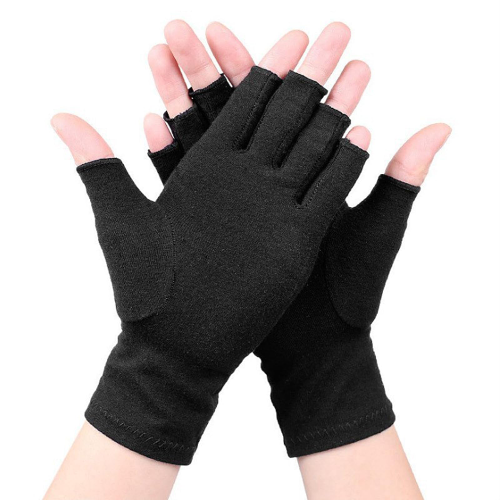 YUXITA Fingerless Outdoor Sports Gloves With Joint Breathable Knit Fabric For Cycling Climbing Gym Training