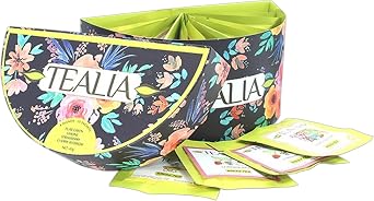 Tealia Ceylon Green Tea Gift Set, 20 Tea Bags, 4 Flavoured Green Teas