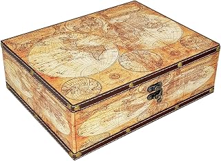 Vintage Wooden Storage Box Treasure Chest Themed Gift