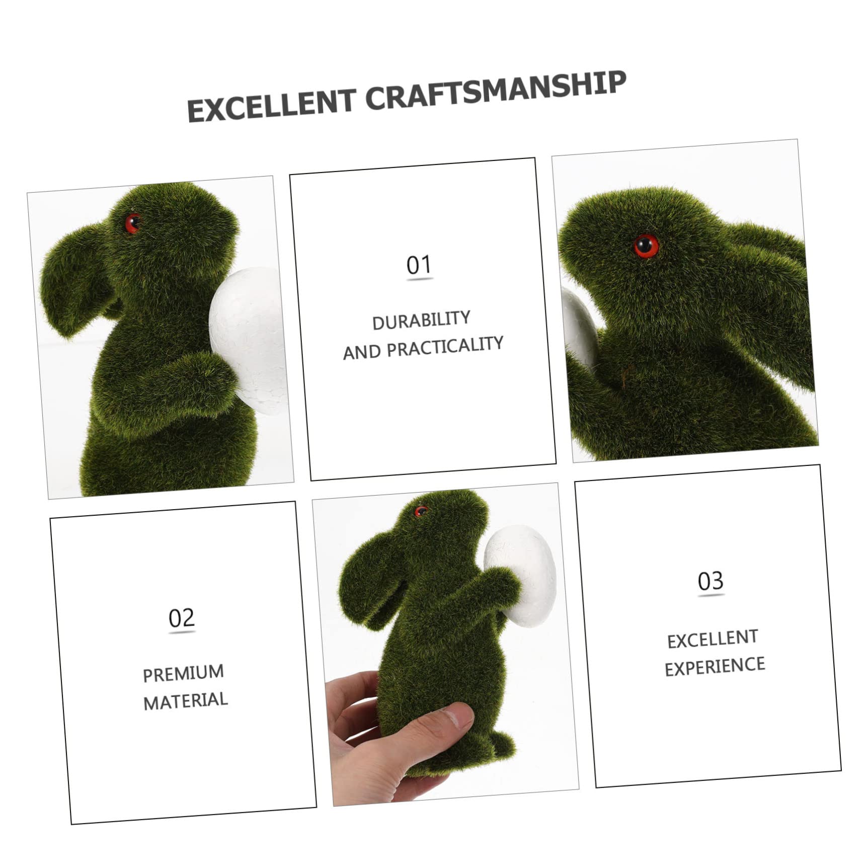 Alipis 5 Pz Coniglietto Di Pasqua Affollamento Figurine Di Coniglio Decorazioni Esterne Arredamento Da Giardino In Miniatura Affollamento Coniglietto Da Tavolo Ornamento Muschio Di