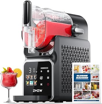 Slushie Machine, 88 oz. Frozen Drink Maker, No Ice Needed Slushy Machine for Home with 6 Presets, Adjustable Slush Thickness, LED Display, Perfect for Frozen Margaritas, Cocktails, Slushies, Frappes