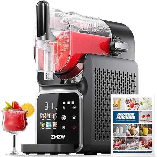 Slushie Machine, 88 oz. Frozen Drink Maker, No Ice Needed Slushy Machine for Home with 6 Presets, Adjustable Slush Thickness, LED Display, Perfect for Frozen Margaritas, Cocktails, Slushies, Frappés