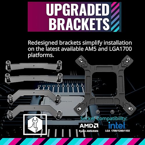 Miniatura 9 de Cooler Master MasterAir MA824 Stealth - Enfriador de aire para CPU de doble torre, 8 tubos de calor, ventiladores Dual Mobius 120|5.118 in, base de