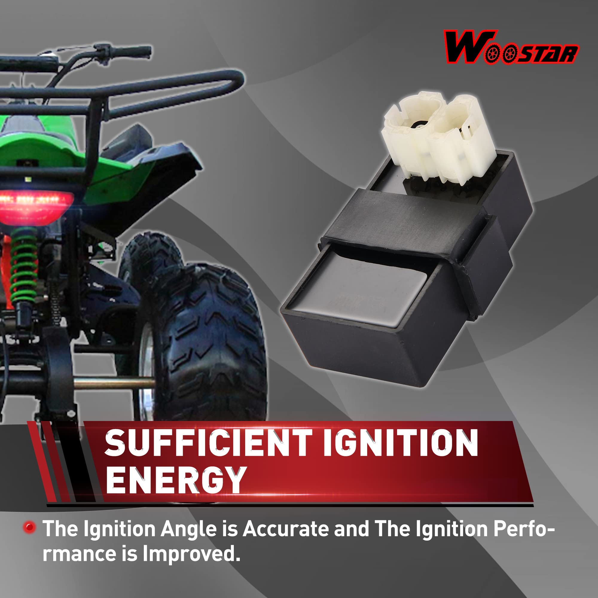 WOOSTAR 6 Pines DC CDI Reemplazo para GY6 49cc 50cc 125cc 150cc CF250 CN250 2001 ATV 4 Wheeler Quad Go Kart Ciclomotor Scooter