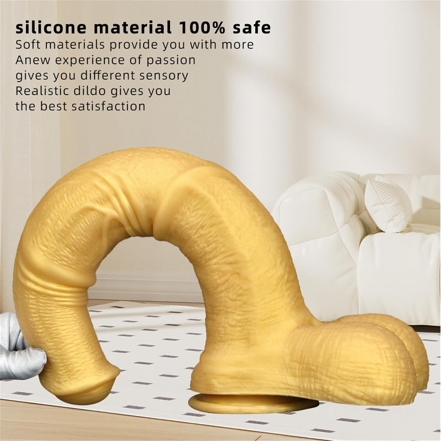 Dildo anale in silicone enorme extra lungo da 41 cm, pene animale, dildo vero mostro animale, plug anale, giocattoli sessuali for donne(Black Schwarz)