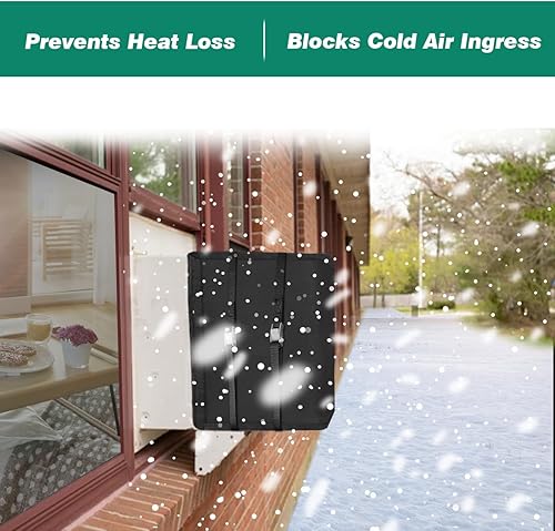 Miniatura 2 de Cubierta de unidad de aire acondicionado con aislamiento de ventana, impermeable, a prueba de polvo, para aire acondicionado (25.5 pulgadas de largo