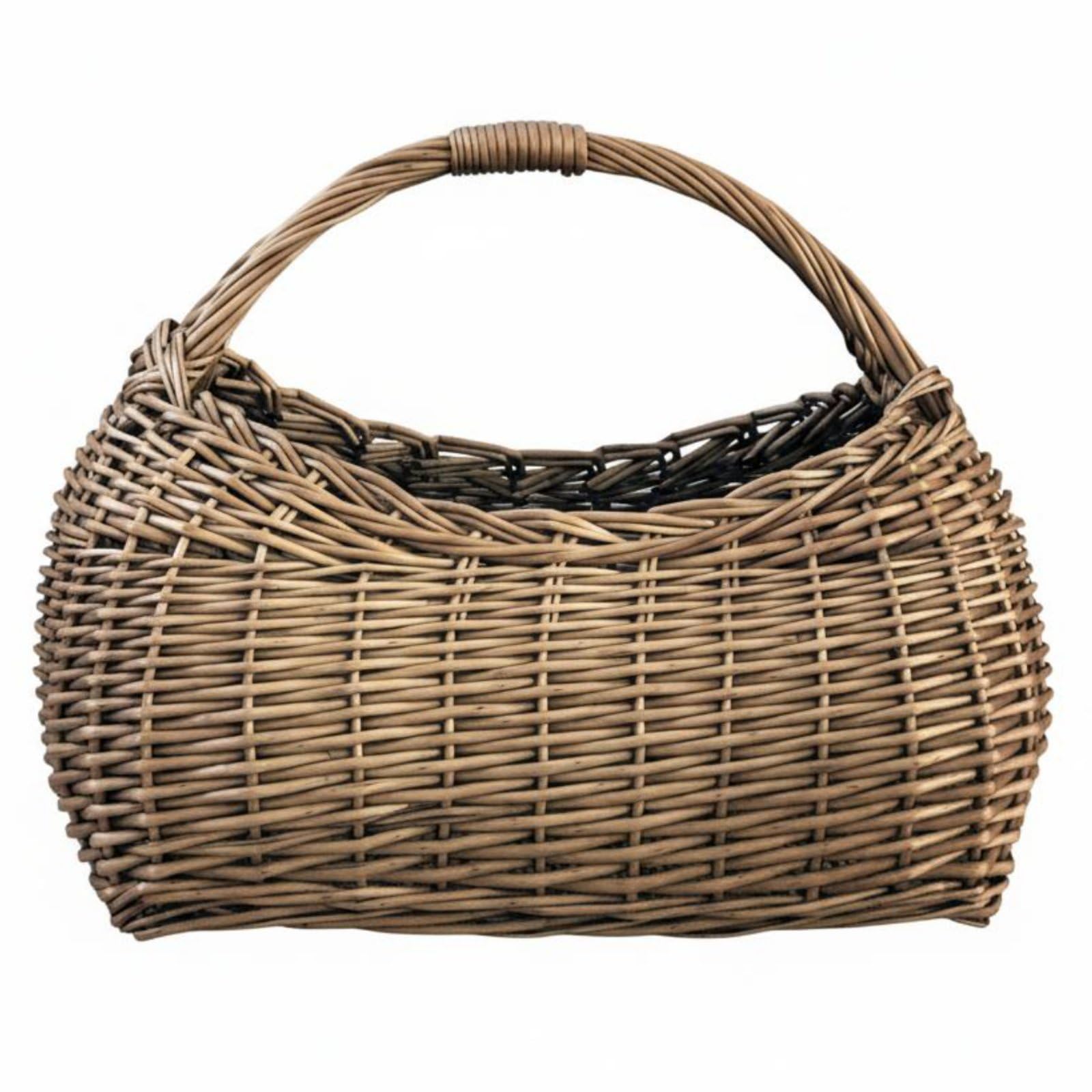 Bolso Cesta Resistente Bolso Mimbre Reutilizable Cesta Tejida para Exhibición