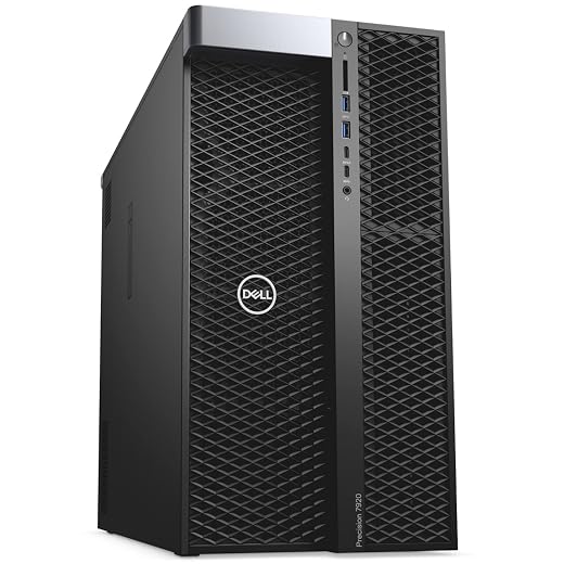 PCSP Precision 7920 Tower Workstation, VR CG AI 4K Editing Rendering, 2X Intel Xeon Gold 6148 up to 3.7GHz (40-Cores), 192GB DDR4, 1TB SSD + 4TB HDD, Quadro P4000 8GB, Windows 11 Pro (Renewed)