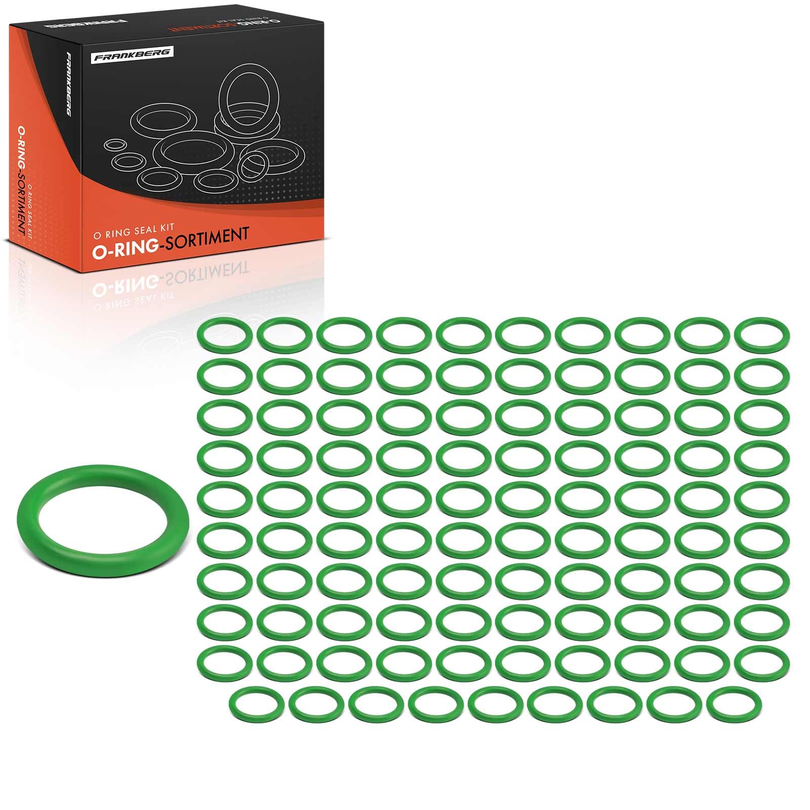 Frankberg Set di 100 anelli di tenuta, circa 20,22mm | Compatibile con: Reparatur Klimakompressor Kühlsystem